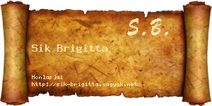 Sik Brigitta névjegykártya